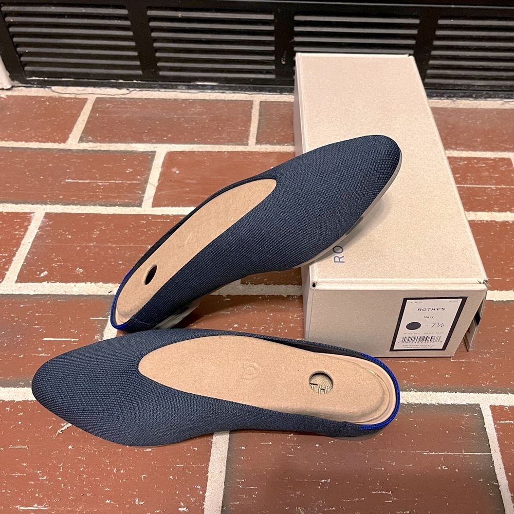 Rothy’s NEW with Box slide/mules Blue size 7.5